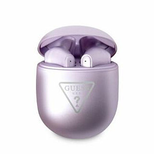 Guess Guess GUTWST82TRU TWS Bluetooth Headphones + Purple/Purple Triangle Logo Docking Station