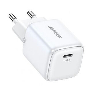 UGREEN 15324 Nexode mini, USB-C, PD3.0, QC4.0, GaN, 20 W (balts)