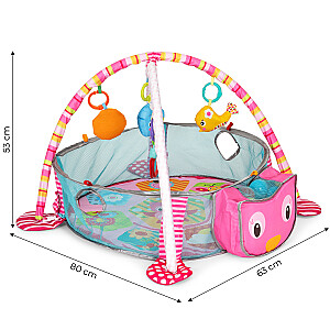 Didelis edukacinis kilimėlis 3in1 žaidimų aikštelė 30 kamuoliukų 0+ ECOTOYS