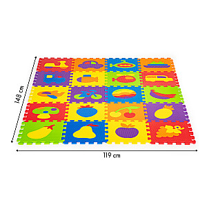 Mokomasis kilimėlis EVA putų dėlionė 20 elementų 148x119cm