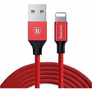 USB kabelis Baseus Yiven Lightning, 2A, 1,8 m, sarkans