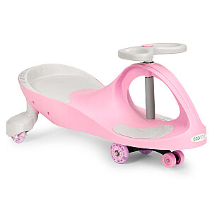 Wiggle car ride-on toy LED wheels pink ECOTOYS