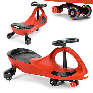 Wiggle car ride-on toy LED wheels red ECOTOYS