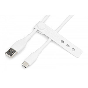 Силиконовый силовой кабель USB-A - USB-C, USB 2.0 60W, 0.5m Белый