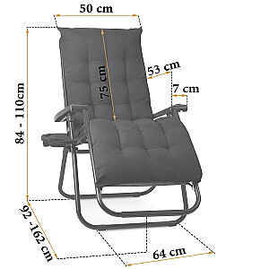 Saliekamais dārza atpūtas krēsls ar spilvenu Sofotel ChillWell