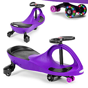 Wiggle car ride-on toy LED wheels purple ECOTOYS