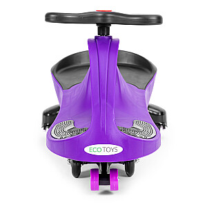 Wiggle car ride-on toy LED wheels purple ECOTOYS