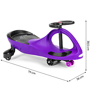 Wiggle car ride-on toy LED wheels purple ECOTOYS