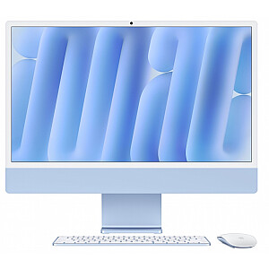 iMac 24 collas: M4 8/8, 16GB, 256GB SSD - Zils