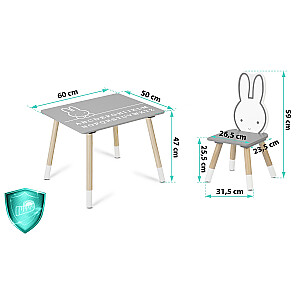 Стол с двумя стульями для детей Ricokids RC-847 Bunny