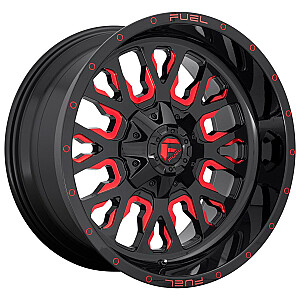 Fuel D612 Stroke Gloss Black Red Tinted Clear 10x22 6x139.7 ET-19 CB106,0 (PCD2: 6x135) 60° 1133 kg D61222009846 Fuel