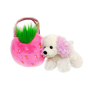 AURORA Fancy Pals Mīkstā rotaļlieta Strawberry poodle in a bag, 20 cm