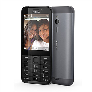 Nokia 230 Dark Silver, 2,8 дюйма, TFT, 240 x 320 пикселей, 16 МБ, две SIM-карты, Mini-SIM, Bluetooth, 3.0, версия USB, microUSB 1.1, встроенная камера, основная камера 2 МП, дополнительная камера 2 МП, 1200 мАч