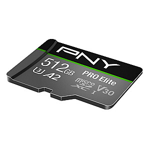 PNY PRO Elite microSDXC 512 GB + SD adapteris