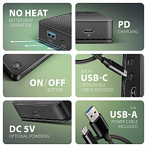 HMC-U4 Многопортовый USB хаб 12в1 USB 4.0 40Гбит/с LAN HDMI DP PD аудио