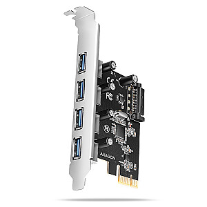 PCEU-430RS Kontrolieris PCIe 4x USB 3.2 GEN 1, UASP, Renesas mikroshēma, 15-pinu SATA barošanas avots