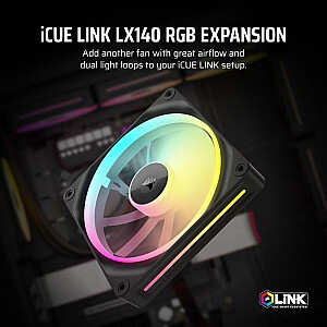 iCUE LINK LX140 RGB 140mm vienkāršais ventilators