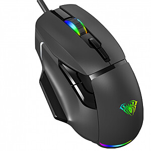 F815 RGB vadu spēļu pele melna