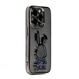 iLike Apple iPhone 15 Pro Max silikoninis dėklas Print Desire Rabbit Black