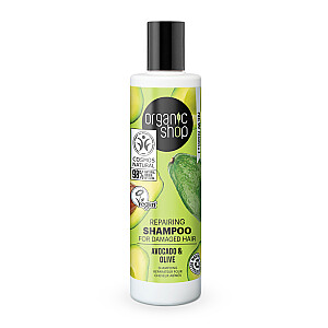 ORGANIC SHOP Ekologiškas alyvuogių ir apelsinų žiedų atkuriamasis šampūnas 280ml