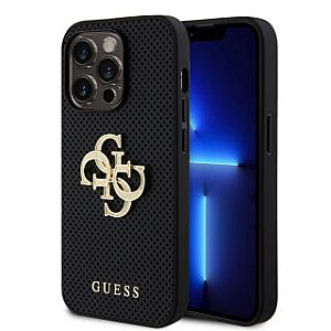 Guess - Чехол Guess PU с перфорацией 4G с блестящим металлическим логотипом для iPhone 14 Pro черный