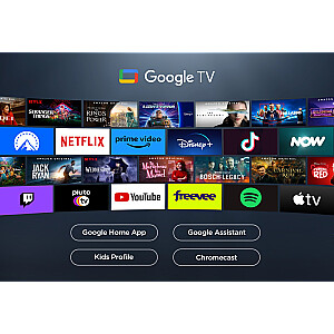 TCL C65 sērija C6 Smart TV QLED 4K 85" 85C655, audio Onkyo ar subwooferi, Dolby Vision - Atmos, Google TV