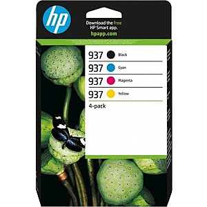 HP tintes komplekts 4 kasetnēm HP 937 CMYK (6C400NE)