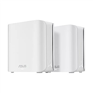 Asus | Divjos režīma WiFi 7 AiMesh paplašināms maršrutētājs | ZenWiFi BD4 (2pk) | 802.11be | 3600 Mbit/s | 3600 Mbit/s | Ethernet LAN (RJ-45) porti 2 | Mesh atbalsts Jā | MU-MiMO Jā | Antenas tips Iekšējā