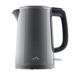 ETA Kettle | ETA859590020 EDITA | Elektriskais | 2200 W | 1.5 L | Nerūsējošais tērauds | 360° rotējoša pamatne | Pelēks