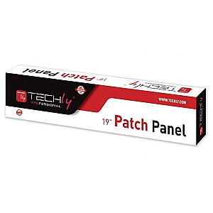 Techly 022854 UTP Cat5e 1U ielāpu panelis 16 portu melns