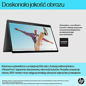 HP Envy 15-ES2050WM i5-1240P 15.6"FHD Touch 16GB SSD512 BT BLKB FPR x360 Win11 Dabiski sudrabs (REPACK) 2G