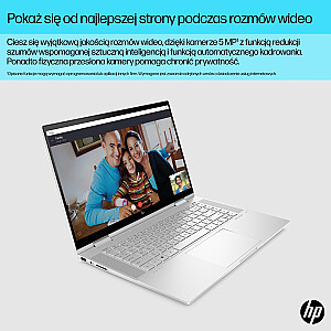 HP Envy 15-ES2050WM i5-1240P 15.6"FHD Touch 16GB SSD512 BT BLKB FPR x360 Win11 Dabiski sudrabs (REPACK) 2G