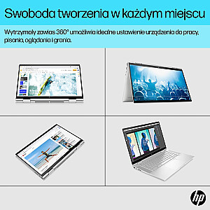 HP Envy 15-ES2050WM i5-1240P 15.6"FHD Touch 16GB SSD512 BT BLKB FPR x360 Win11 Dabiski sudrabs (REPACK) 2G