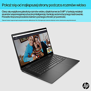 HP Envy 15-ES2050WM i5-1240P 15.6"FHD Touch 16GB SSD512 BT BLKB FPR x360 Win11 Dabiski sudrabs (REPACK) 2G