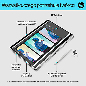 HP Envy 15-ES2050WM i5-1240P 15.6"FHD Touch 16GB SSD512 BT BLKB FPR x360 Win11 Dabiski sudrabs (REPACK) 2G