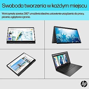 HP Envy 15-ES2050WM i5-1240P 15.6"FHD Touch 16GB SSD512 BT BLKB FPR x360 Win11 Dabiski sudrabs (REPACK) 2G