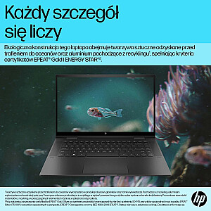 HP Envy 15-ES2050WM i5-1240P 15.6"FHD Touch 16GB SSD512 BT BLKB FPR x360 Win11 Dabiski sudrabs (REPACK) 2G