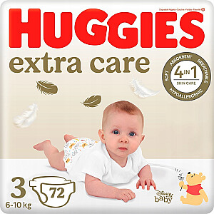 Huggies HUGGIES подгузники EXTRA CARE 3, 6-10кг, 72 шт., 2590051