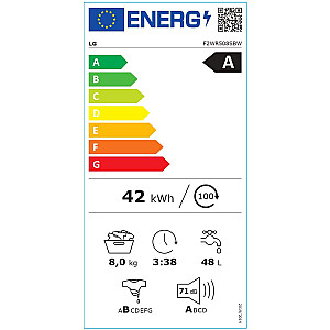 Veļas mašīna LG F2WR508SBW