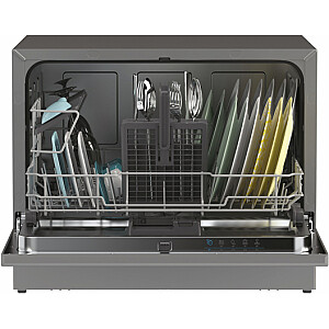 CANDY Table Top Dishwasher CP 6E51LS, Width 55 cm, Energy class E, Silver