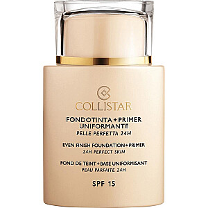 COLLISTAR Even Finish Foundation+ Primer 24 Perfect Skin sejas tonis 05 Amber 35ml