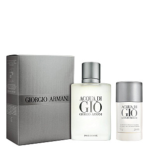 SET GIORGIO ARMANI Acqua di Gio Pour Homme EDT smidzinātājs 100ml + STICK 75ml (Ceļojumu ekskluzīvs)