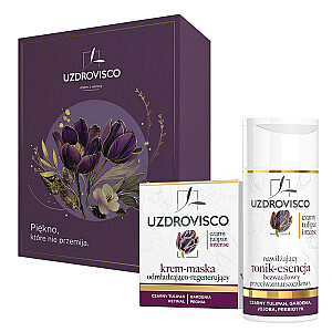 UZDROVISCO SET Melnais Tulpes Intense krēms-maska atjaunojoša-regenerējoša 50ml + mitrinošs toniks-esence 150ml