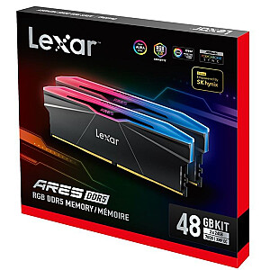 Atmiņa PC DDR5 ARES RGB 48GB(2*24GB)/7600 melna