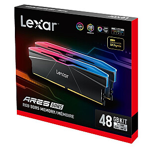 DDR5 ARES RGB atmiņa datoram 48GB(2*24GB)/8000 melna