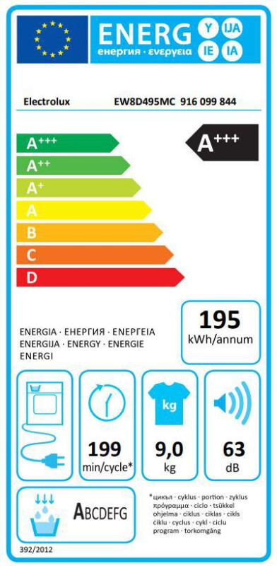 Veļas žāvētājs Electrolux EW8D495MC