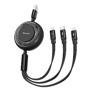 3в1 USB на USB-C | Lightning | Micro USB кабель, Mcdodo CA-3570, 1.2м (черный)