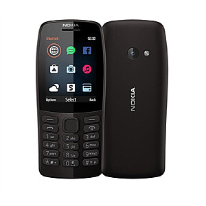 Nokia 210 Black, 2,4 дюйма, TFT, 240 x 320 пикселей, 16 МБ, две SIM-карты, Bluetooth, 3.0, версия USB, microUSB, основная камера 0,3 МП, 1020 мАч