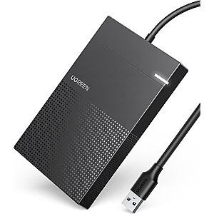 Ugreen Ugreen korpuss 2.5'' cietajam diskam USB 3.2 Gen 1 5Gbps HDD SSD korpuss ar USB kabeli melns (30719 CM471)