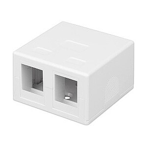 Techly 366310 Корпус для поверхностного монтажа для 2 модулей Keystone RJ45 или RJ11/12